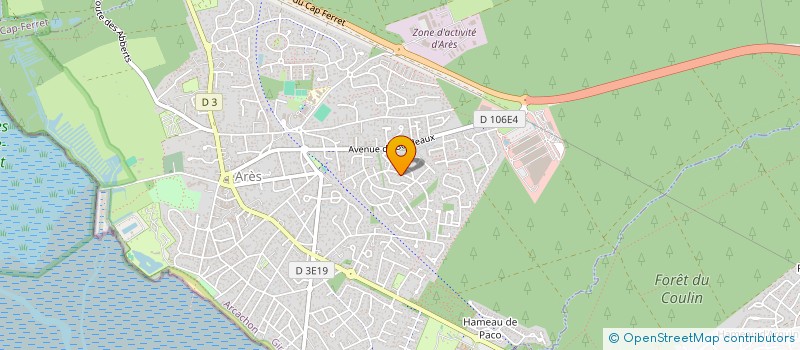 localisation de l'entreprise BCM2  ARES