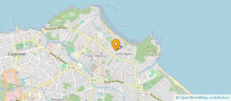 localisation de l'entreprise BCR  CAYENNE