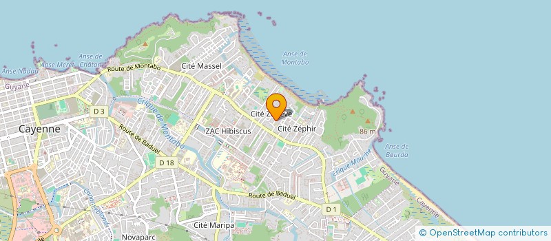 localisation de l'entreprise BCR IZAR  CAYENNE