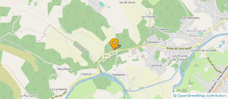 localisation de l'entreprise BCRM à LEGUILLAC DE L'AUCHE