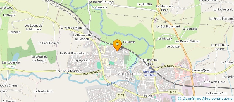 localisation de l'entreprise BCT BROCELIANDE COURTAGE TRAVAUX  MONTFORT-SUR-MEU