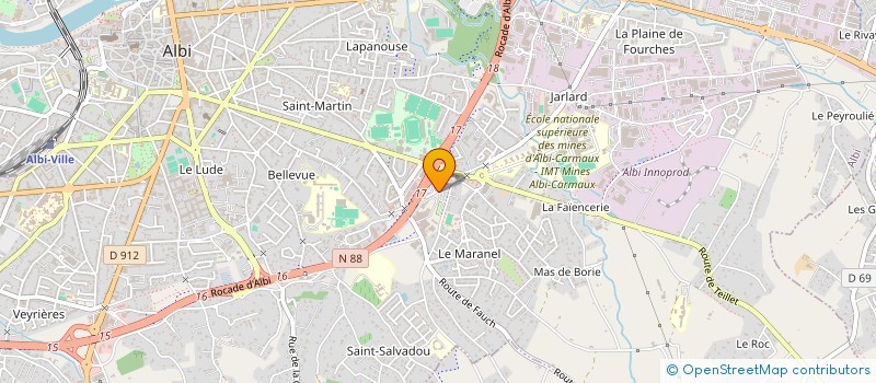 localisation de l'entreprise BCT TRAINING  ALBI