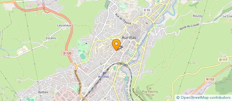 localisation de l'entreprise BCVG à AURILLAC