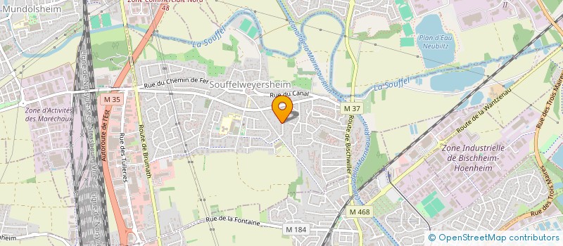 localisation de l'entreprise BCY  SOUFFELWEYERSHEIM