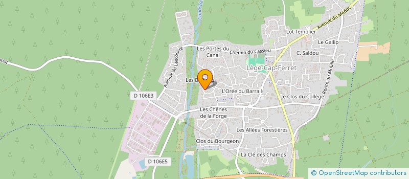 localisation de l'entreprise BD à LEGE-CAP-FERRET