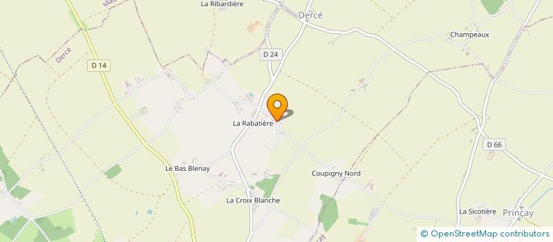 localisation de l'entreprise BD CHARPENTE COUVERTURE ZINGUERIE  DERCE