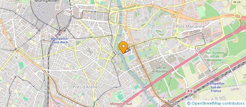 localisation de l'entreprise BD COM  MONTPELLIER