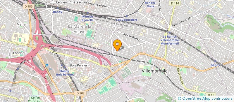 localisation de l'entreprise BD CONSTRUCTION à VILLEMOMBLE