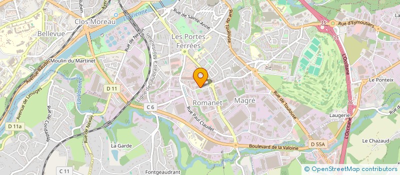 localisation de l'entreprise BD CONSULTING à LIMOGES