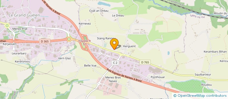 localisation de l'entreprise BD IMMOBILIER  SAINT-EVARZEC