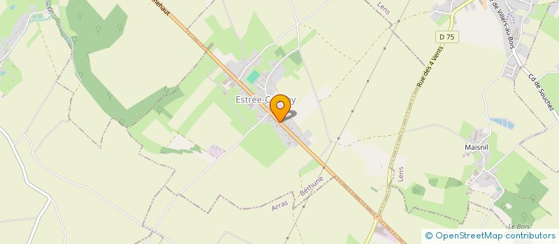 localisation de l'entreprise BD PROJECTS  ESTREE-CAUCHY