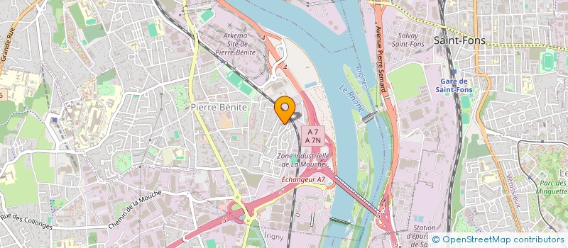 localisation de l'entreprise BD-TRANS  OULLINS-PIERRE-BENITE