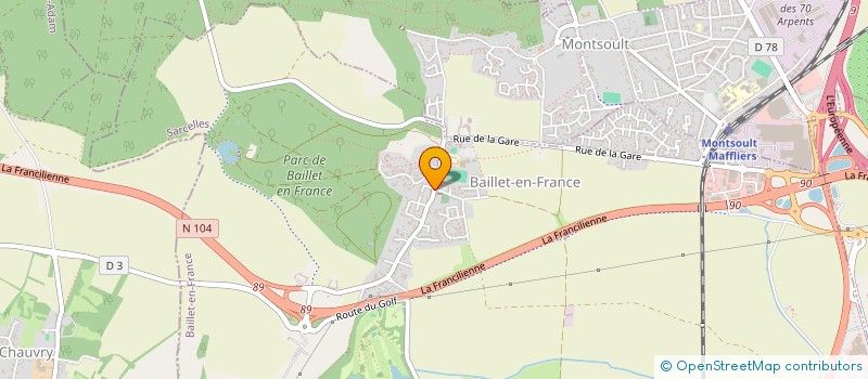 localisation de l'entreprise BD2 à BAILLET-EN-FRANCE