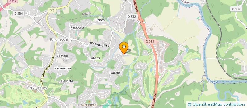 localisation de l'entreprise BD64  BASSUSSARRY