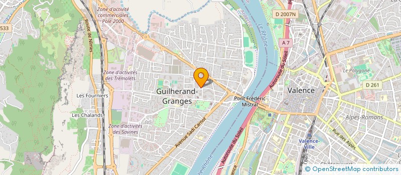 localisation de l'entreprise BDA ETANCHEITE  GUILHERAND-GRANGES