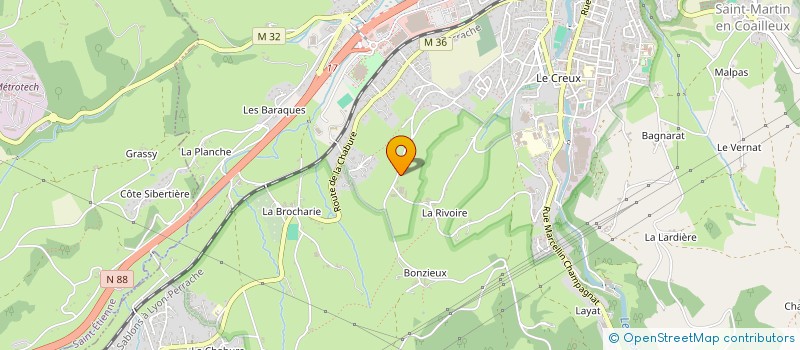 localisation de l'entreprise BDA MENUISERIE à SAINT-CHAMOND
