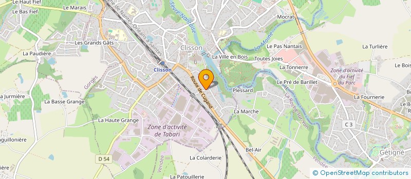 localisation de l'entreprise BDB STUDIO à CLISSON