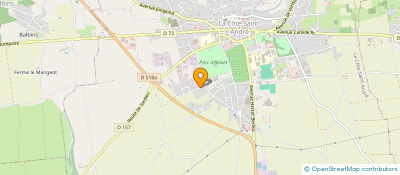 localisation de l'entreprise BDDHM  LA COTE-SAINT-ANDRE