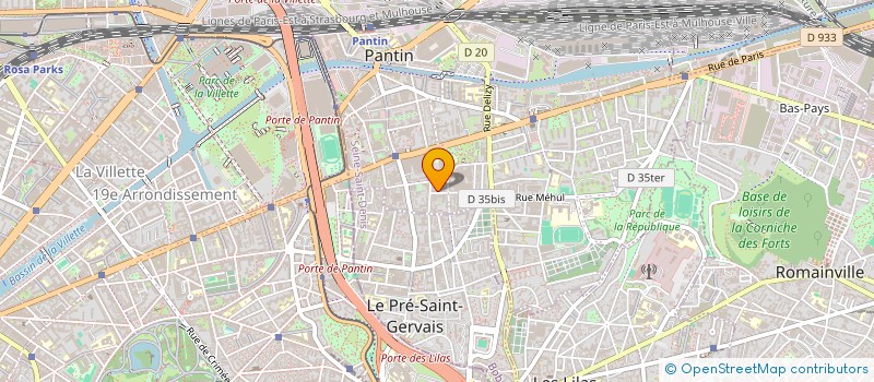 localisation de l'entreprise BDE SAINT CHARLATAN ( SAINT CHARLATAN )  PANTIN