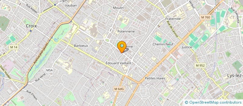 localisation de l'entreprise BDF 104  ROUBAIX