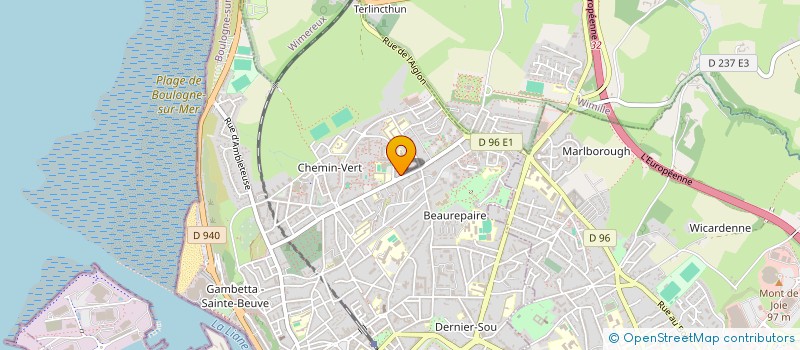 localisation de l'entreprise BDF  BOULOGNE-SUR-MER