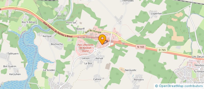 localisation de l'entreprise BDF à PLOEMEL