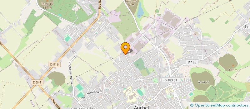 localisation de l'entreprise BDF  AUCHEL