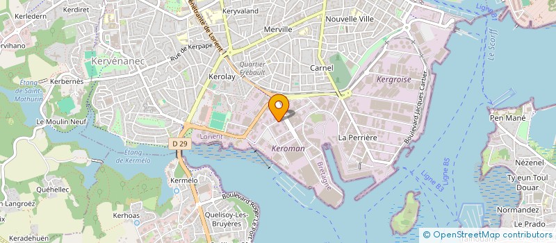 localisation de l'entreprise BDG+ à LORIENT