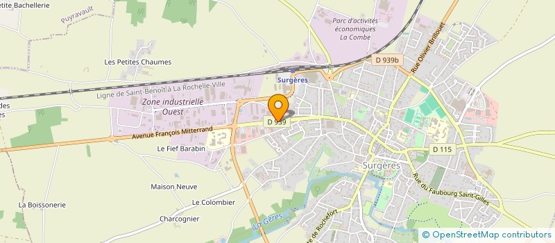localisation de l'entreprise BDH à SURGERES