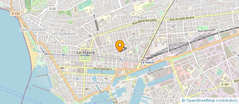 localisation de l'entreprise BDJ à LE HAVRE