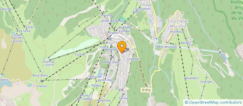 localisation de l'entreprise BDJ SKI à COURCHEVEL