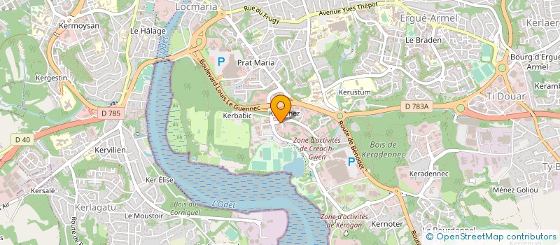 localisation de l'entreprise BDLE à QUIMPER