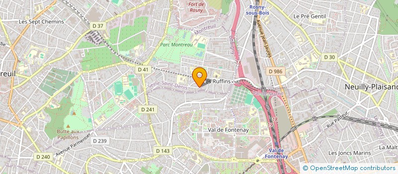 localisation de l'entreprise BDM à MONTREUIL