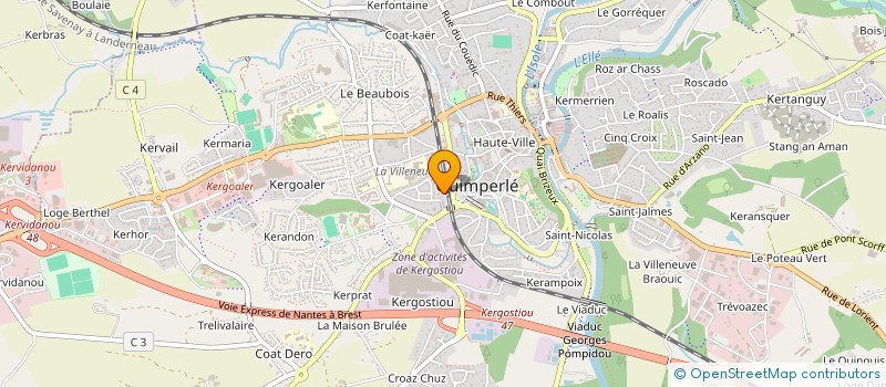 localisation de l'entreprise BDM IMMOBILIERE  QUIMPERLE