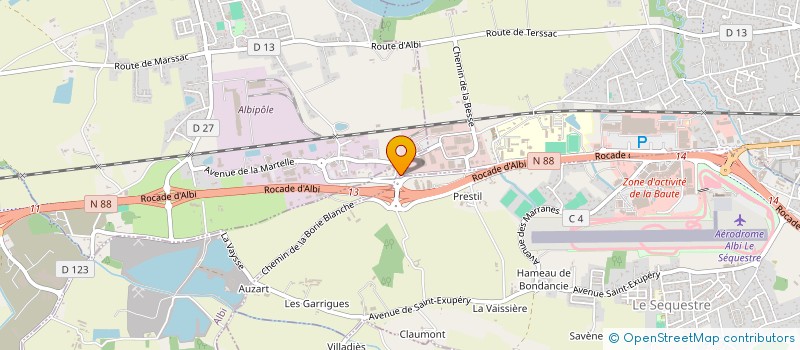 localisation de l'entreprise BDM LES PORTES D'ALBI à ALBI
