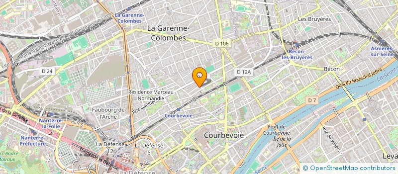 localisation de l'entreprise BE & ACT à COURBEVOIE
