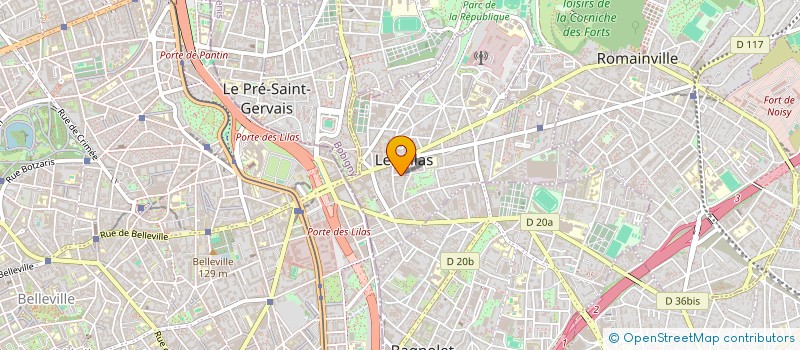 localisation de l'entreprise BE - BH à LES LILAS