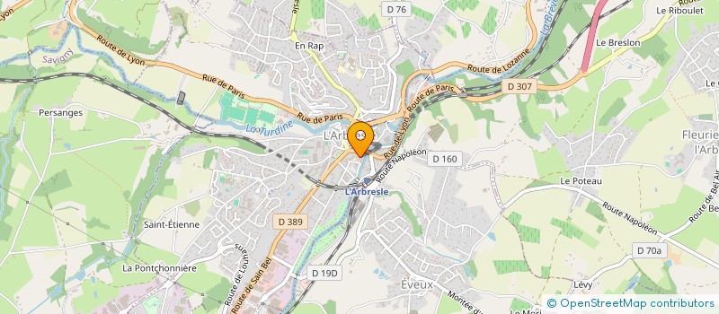 localisation de l'entreprise BE&CO  L'ARBRESLE