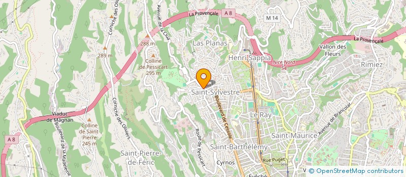 localisation de l'entreprise BE' COM à NICE