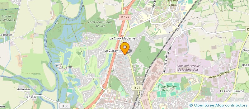 localisation de l'entreprise BE CRUN à BRUZ