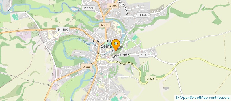localisation de l'entreprise BE.DE.VET.  CHATILLON-SUR-SEINE