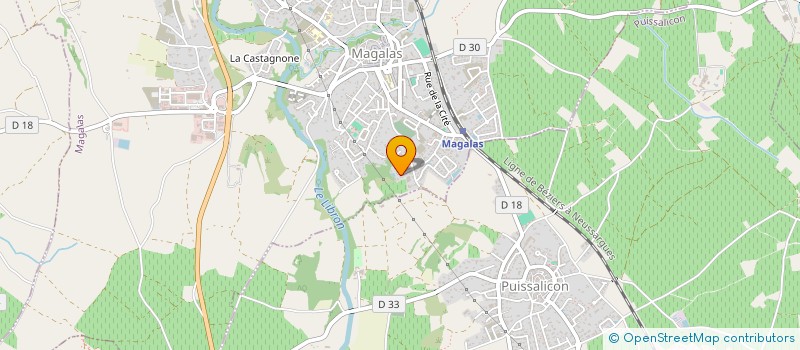 localisation de l'entreprise BE ENERGY  MAGALAS