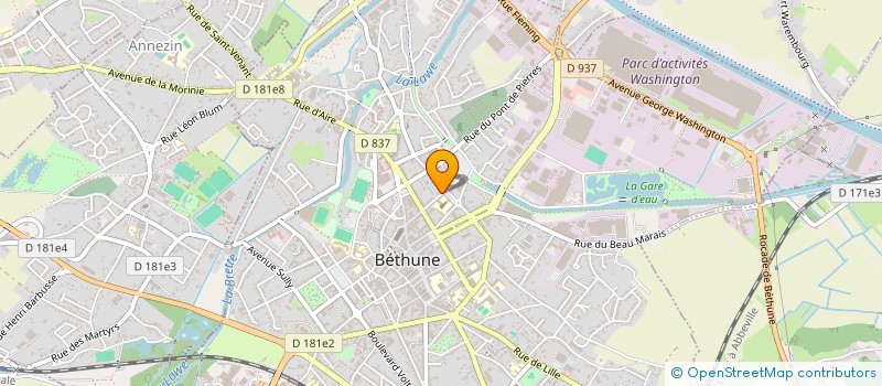 localisation de l'entreprise BE'IT à BETHUNE