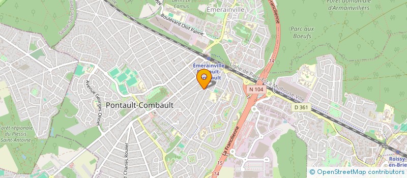 localisation de l'entreprise BE KREATIVE à PONTAULT-COMBAULT
