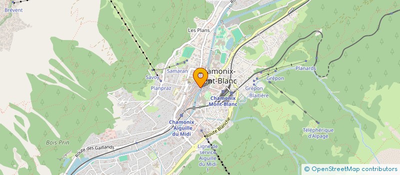 localisation de l'entreprise BE LOCO à CHAMONIX-MONT-BLANC