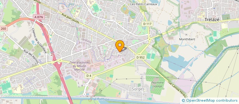 localisation de l'entreprise BE NEW WAVE 79 89  TRELAZE