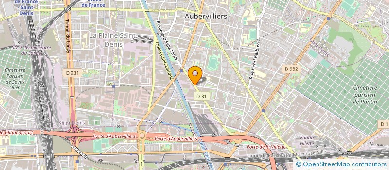 localisation de l'entreprise BE-O-TECK à AUBERVILLIERS