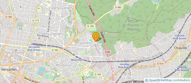 localisation de l'entreprise BE ON TIME à VERSAILLES