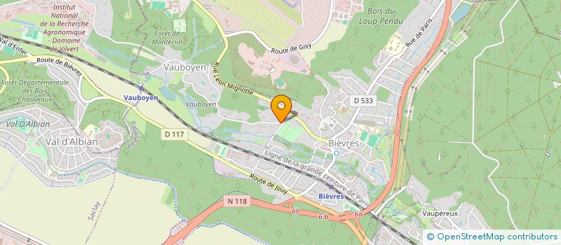 localisation de l'entreprise BE PROD à BIEVRES