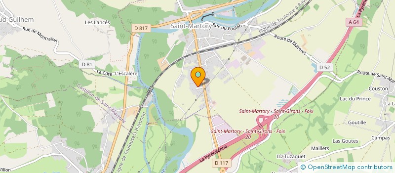 localisation de l'entreprise BE SERVICES-TRAVAUX  SAINT-MARTORY